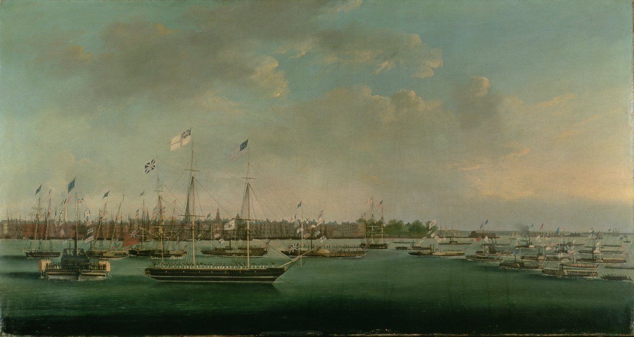 Erie Canal Celebration, New York, 1825 av Anthony Imbert