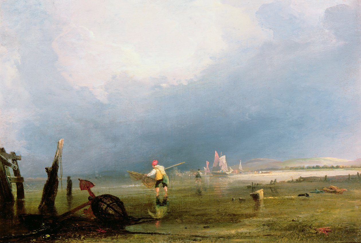 Stranden ved Shoreham av Anthony Vandyke Copley Fielding