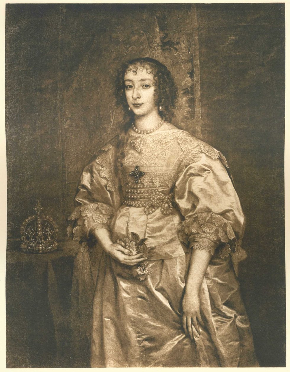 Henriette Maria av Frankrike (1609–1668), kone til Charles I av England av Anthony van Dyck