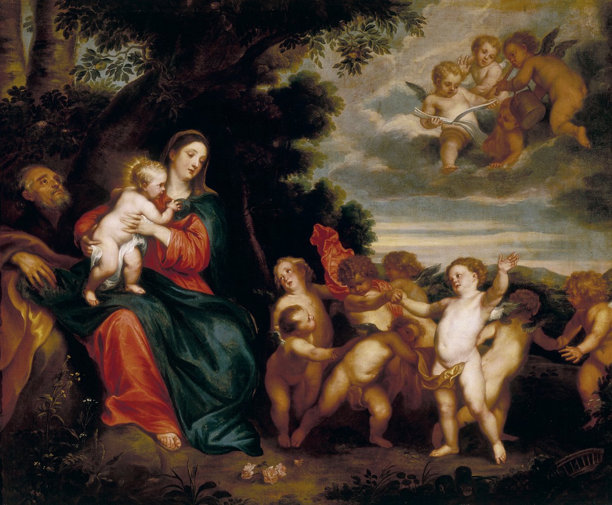 Hvil under flyturen til Egypt av Anthony van Dyck