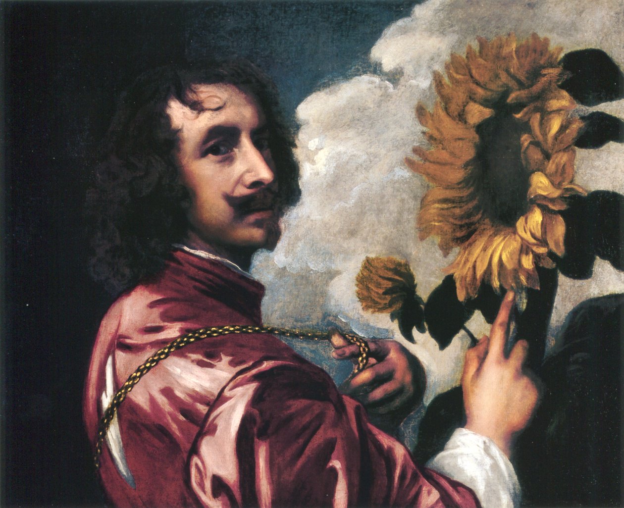 Selvportrett med en solsikke av Anthony van Dyck