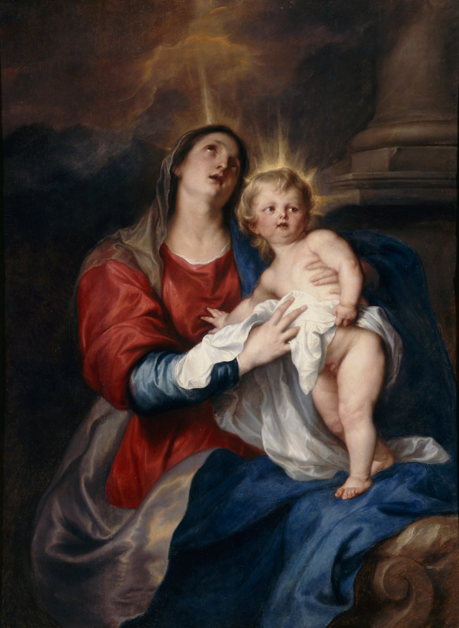 Jomfruen og barnet, 1628 av Anthony van Dyck