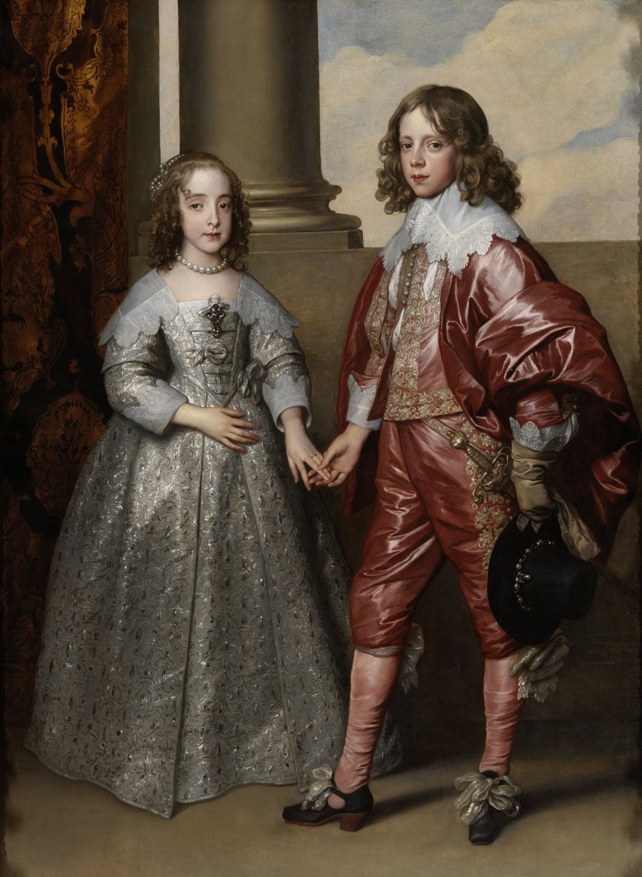 William II og hans brud Mary Stuart: Portrett av William av Orange som en prins med sin fremtidige brud Mary Stuart av Anthony van Dyck