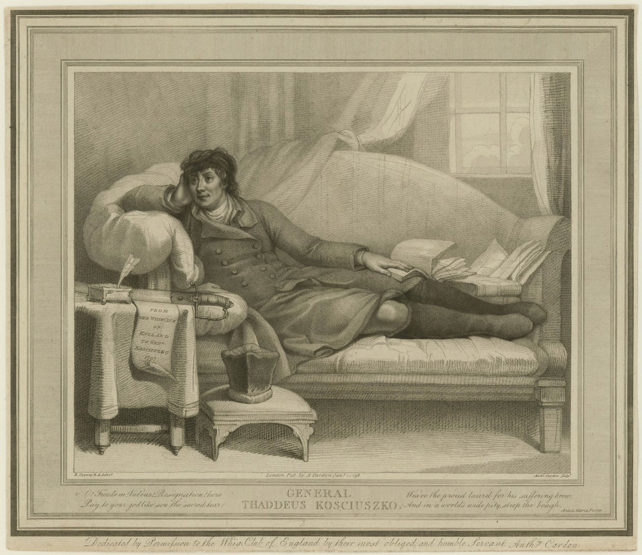 Tadeusz Kosciuszko 1746-1817, 1798. av Anthony Cardon