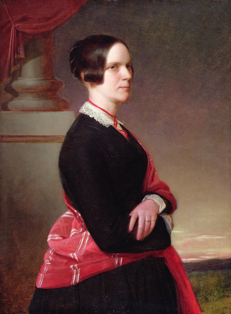 Portrett av fru Sandys, kunstnerens mor, senere 1840-tallet (olje på panel) av Anthony Frederick Augustus Sandys