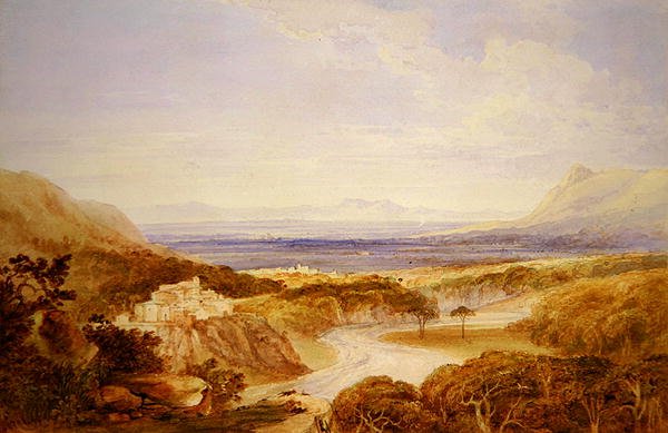 River View (akvarell over blyant på papir) av Anthony Vandyke Copley Fielding