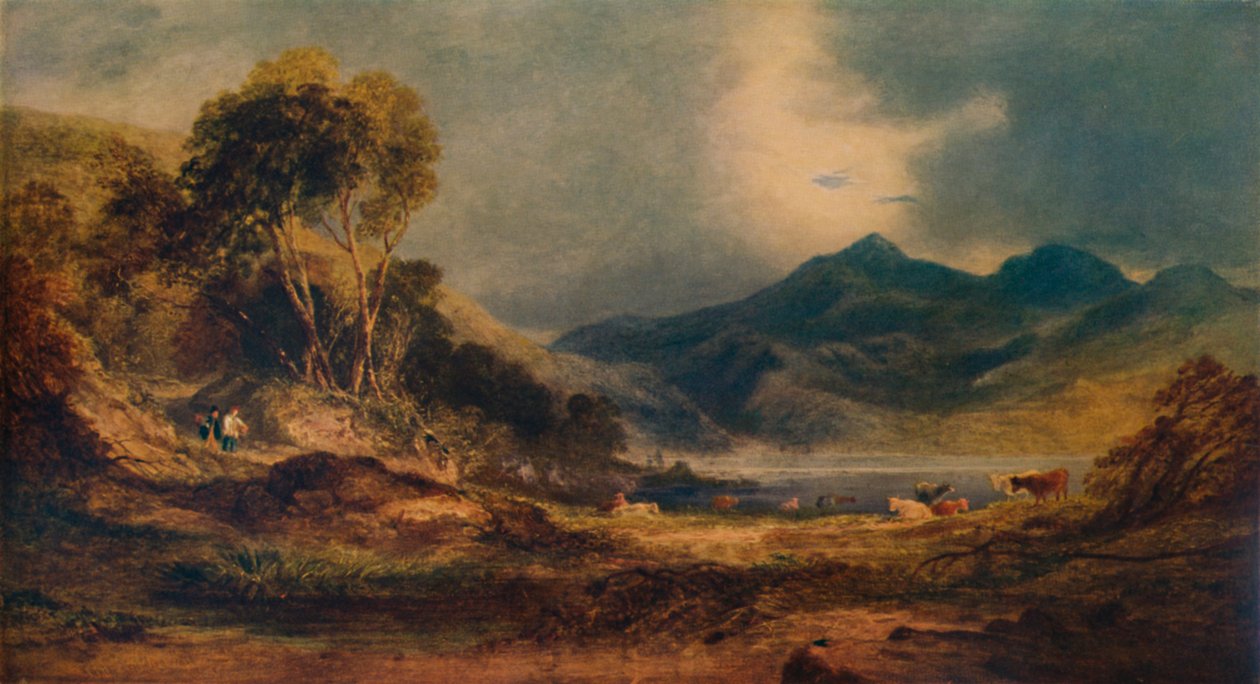 Snowdon over hodet til Traeth Mawr, 1853, 1935 av Anthony Vandyke Copley Fielding