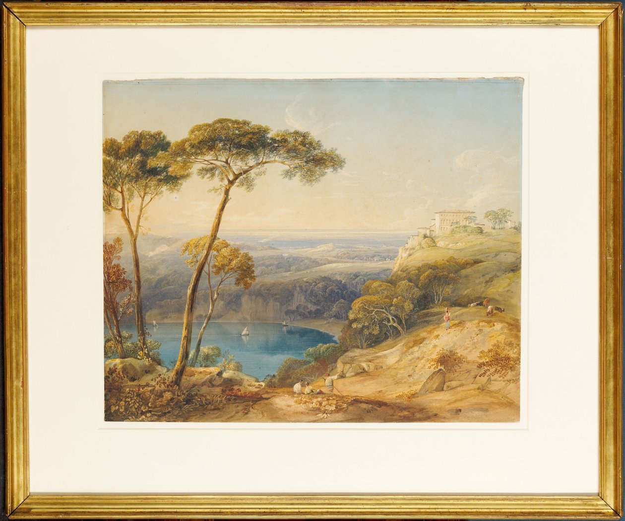 The Lake of Nemi (watercolor on paper) av Anthony Vandyke Copley Fielding