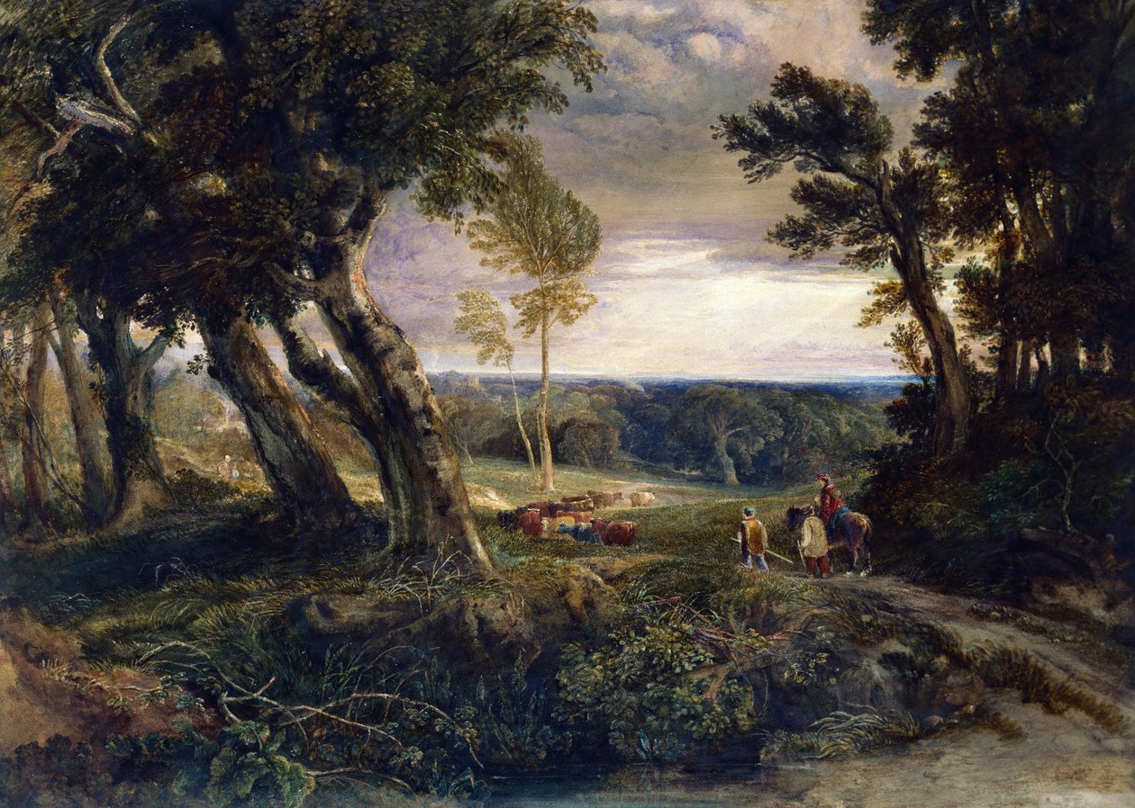 Tilgate Forest fra nær Bolney, Sussex av Anthony Vandyke Copley Fielding