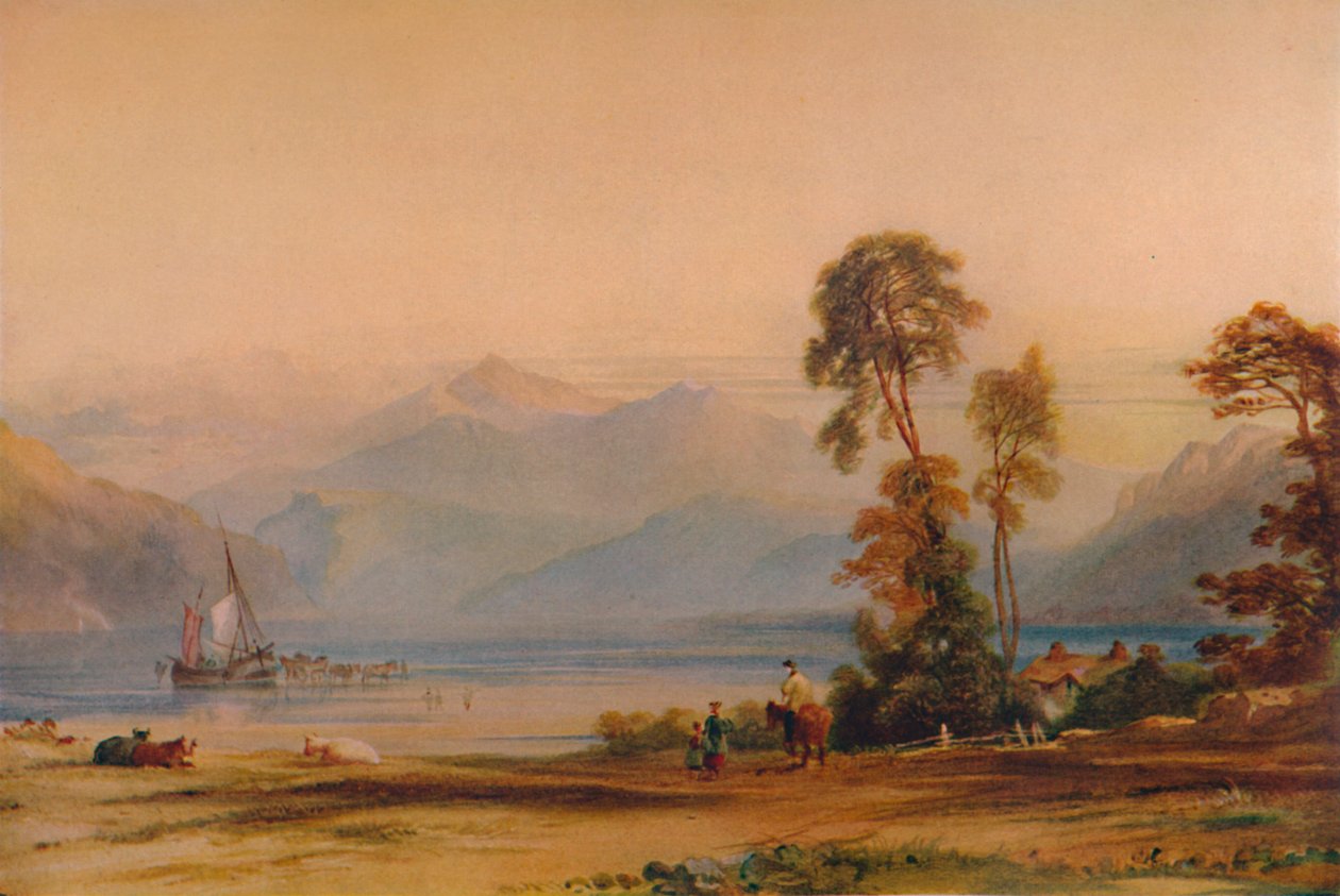 Utsikt over Snowdon fra Tremadoc, c1842, 1935 av Anthony Vandyke Copley Fielding