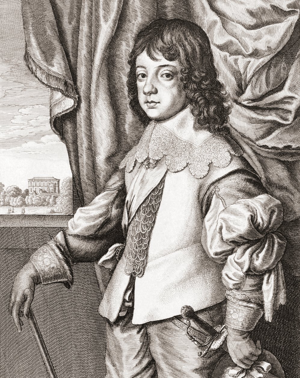 Kong Charles II av England som barn av Anthony van (after) Dyck