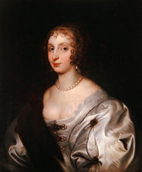 Lady Elizabeth Stuart (olje på lerret) av Anthony van (after) Dyck