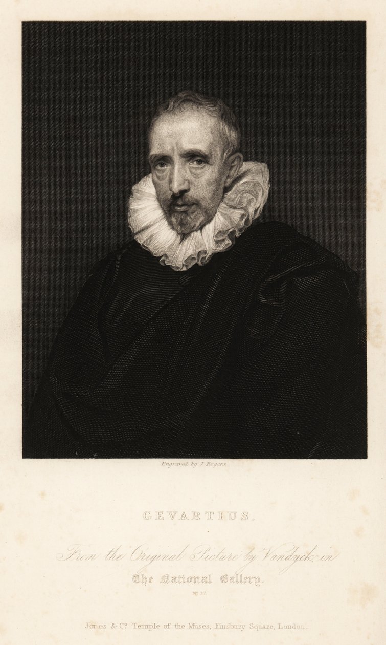 Portrett av John Gaspar Gevartius eller Jan Caspar Gevaerts, juriskonsulent i Antwerpen og filolog av Anthony van (after) Dyck