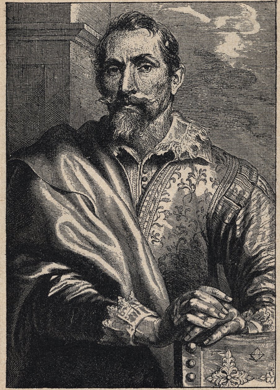 Portrett av Synders (Franciscus Snyders) (Frans Snyders eller Snijders) 1579-1657 av Anthony van Dyck av Anthony van (after) Dyck