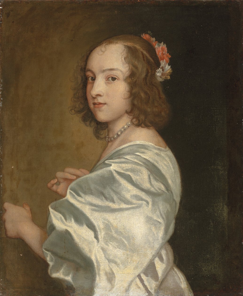 Portrett av Margaret Lemon (olje på lerret) av Anthony van (circle of) Dyck
