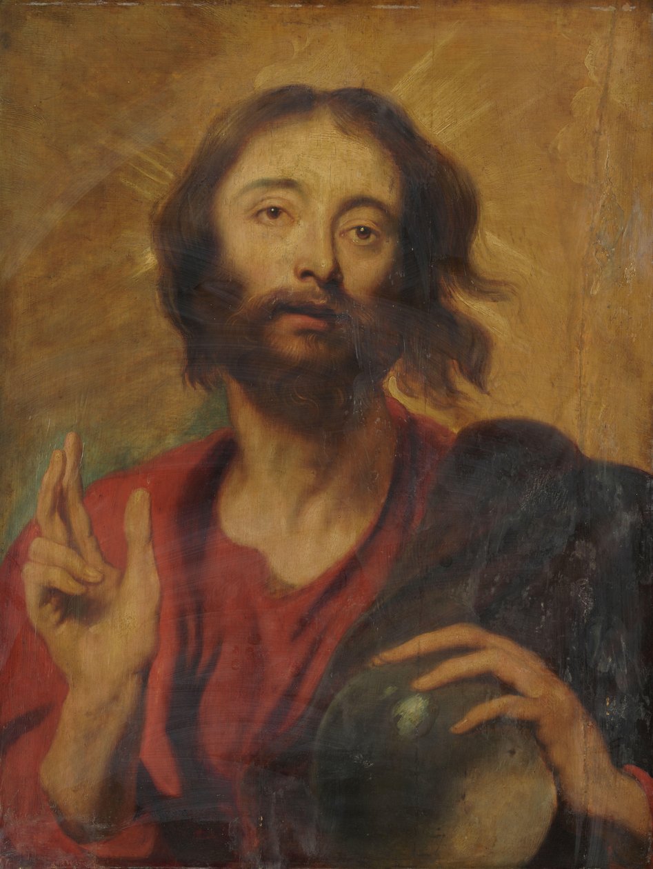 Kristus som verdens frelser av Anthony van Dyck (after)