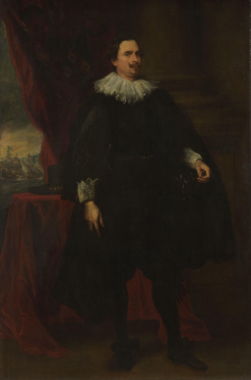 Portrett av et mannlig medlem av Van der Borcht-familien av Anthony van Dyck (follower of)