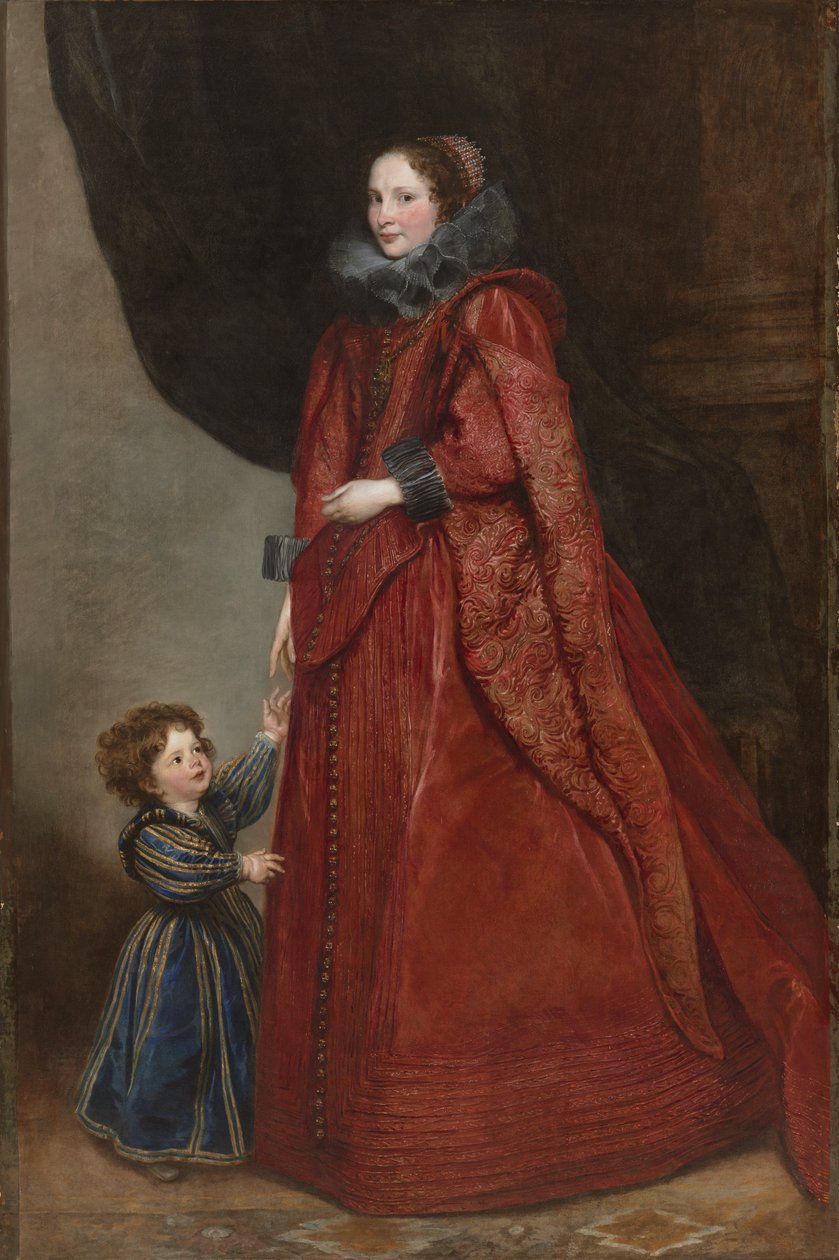 En genuesisk dame med barnet sitt av Anthony van Dyck