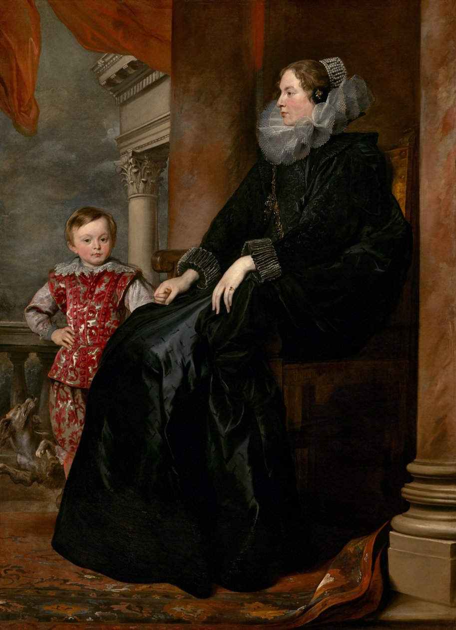 En genovesisk adelskvinne og hennes sønn, ca. 1626. av Anthony van Dyck