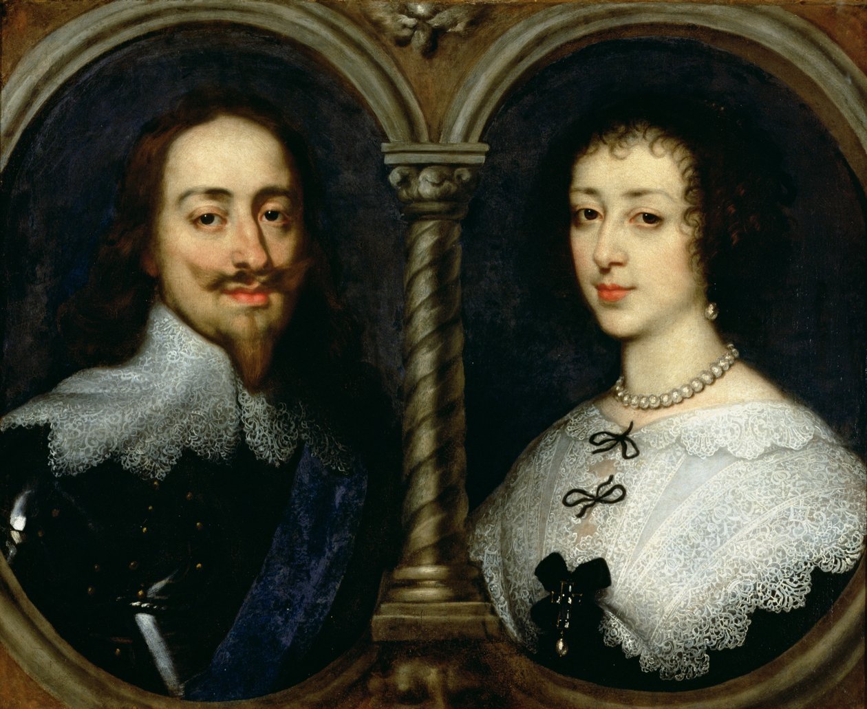 Charles I av England (1600-49) og dronning Henrietta Maria (1609-69) av Anthony van Dyck