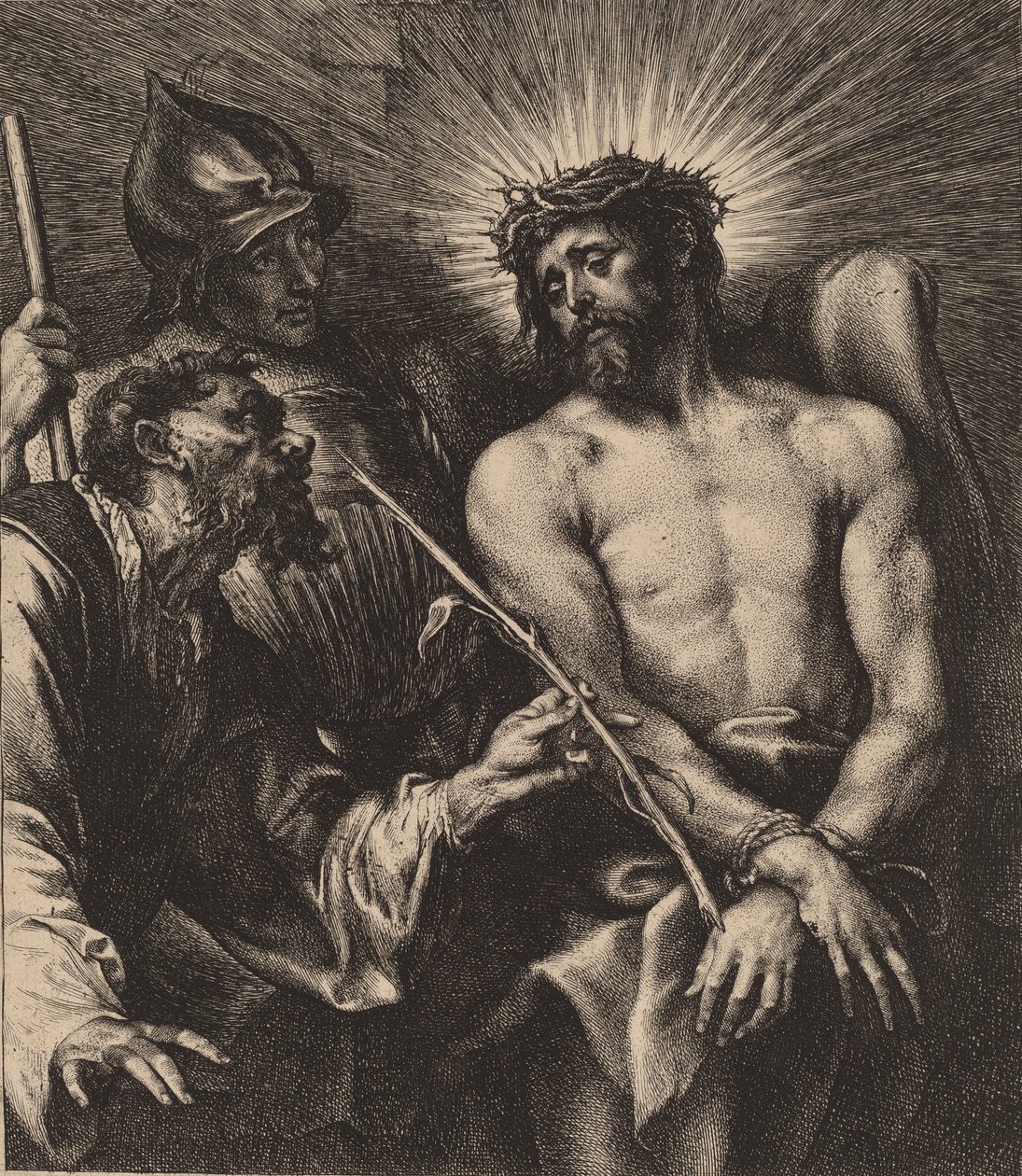 Kristus kronet med torner, sannsynligvis 1630. av Anthony van Dyck