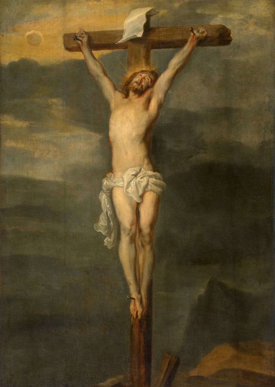 Kristus på korset (olje på panel) av Anthony van Dyck