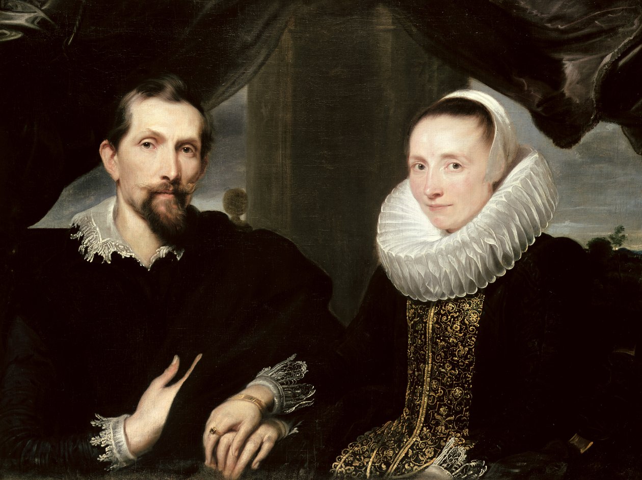 Dobbeltportrett av maleren Frans Snyders (1579-1657) og hans kone Margaretha de Vos, 1621 av Anthony van Dyck