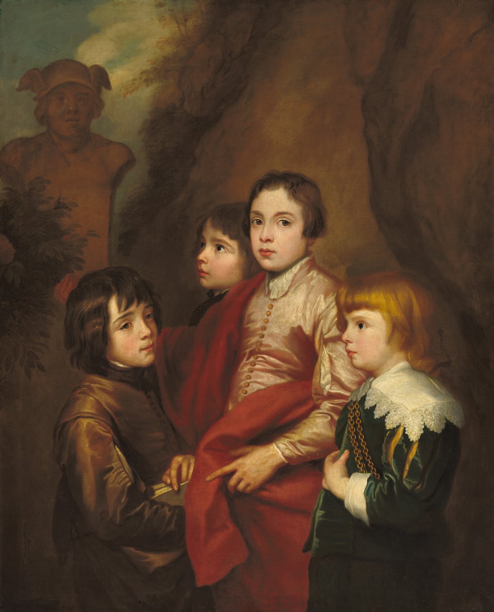 Gruppe på fire gutter, sannsynligvis midten av 1600-tallet. av Anthony van Dyck
