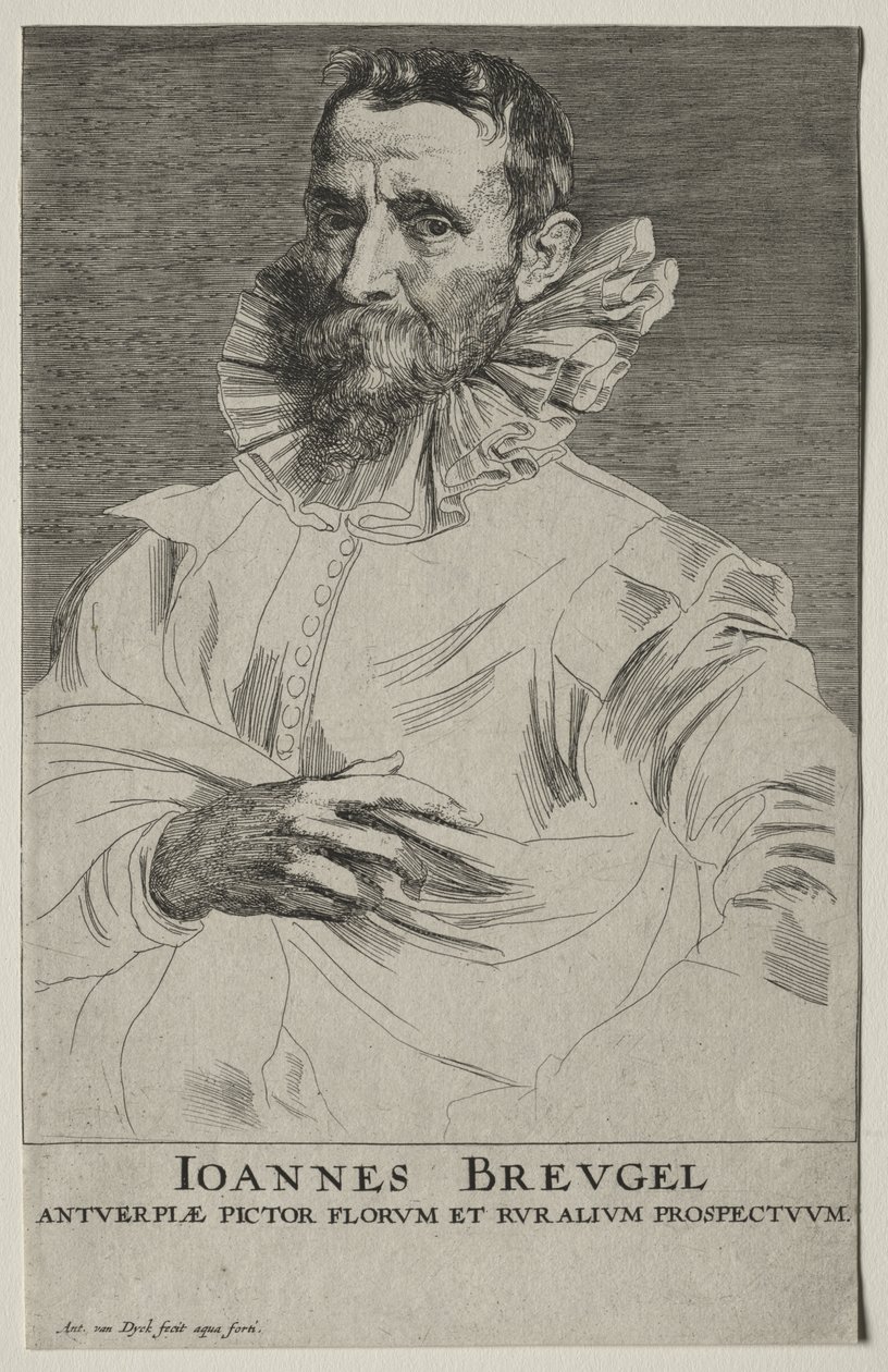 Portrett av Jan Brueghel av Anthony van Dyck