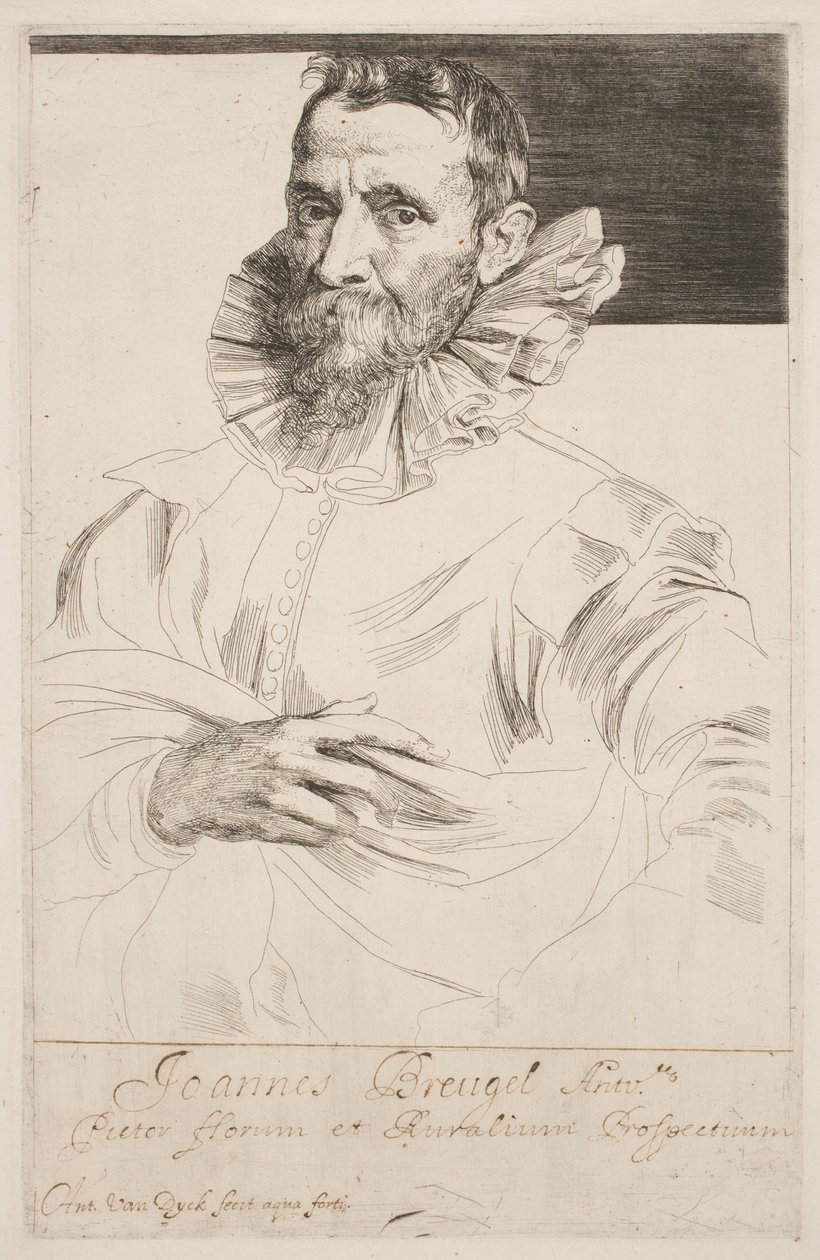Jan Brueghel, ca. 1632 (radering) av Anthony van Dyck