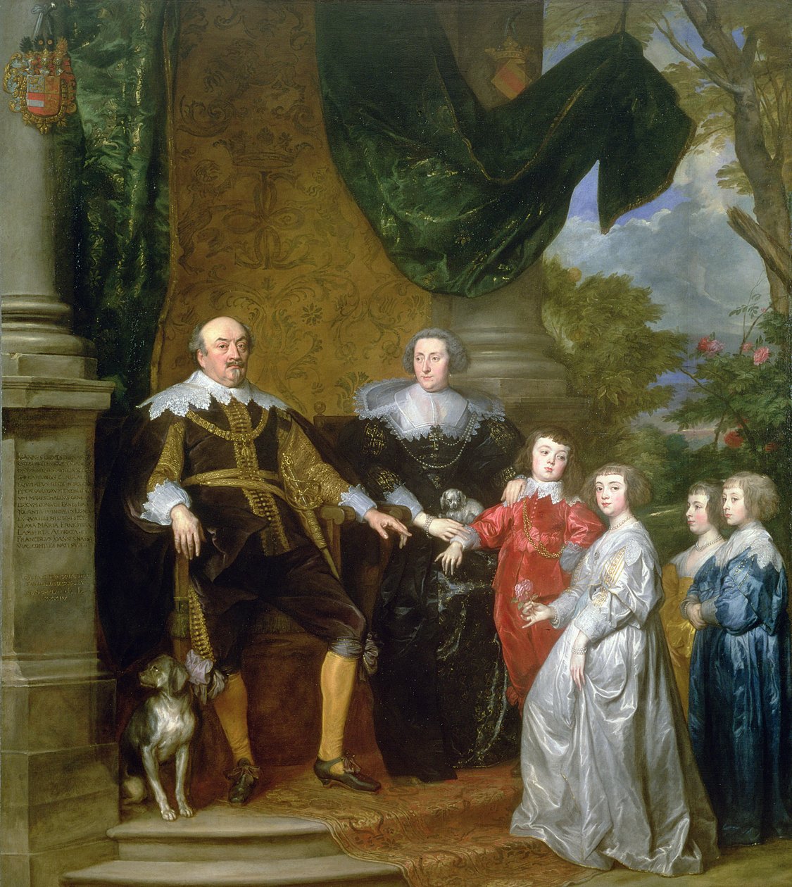 John, greve av Nassau med sin familie, 1634 av Anthony van Dyck