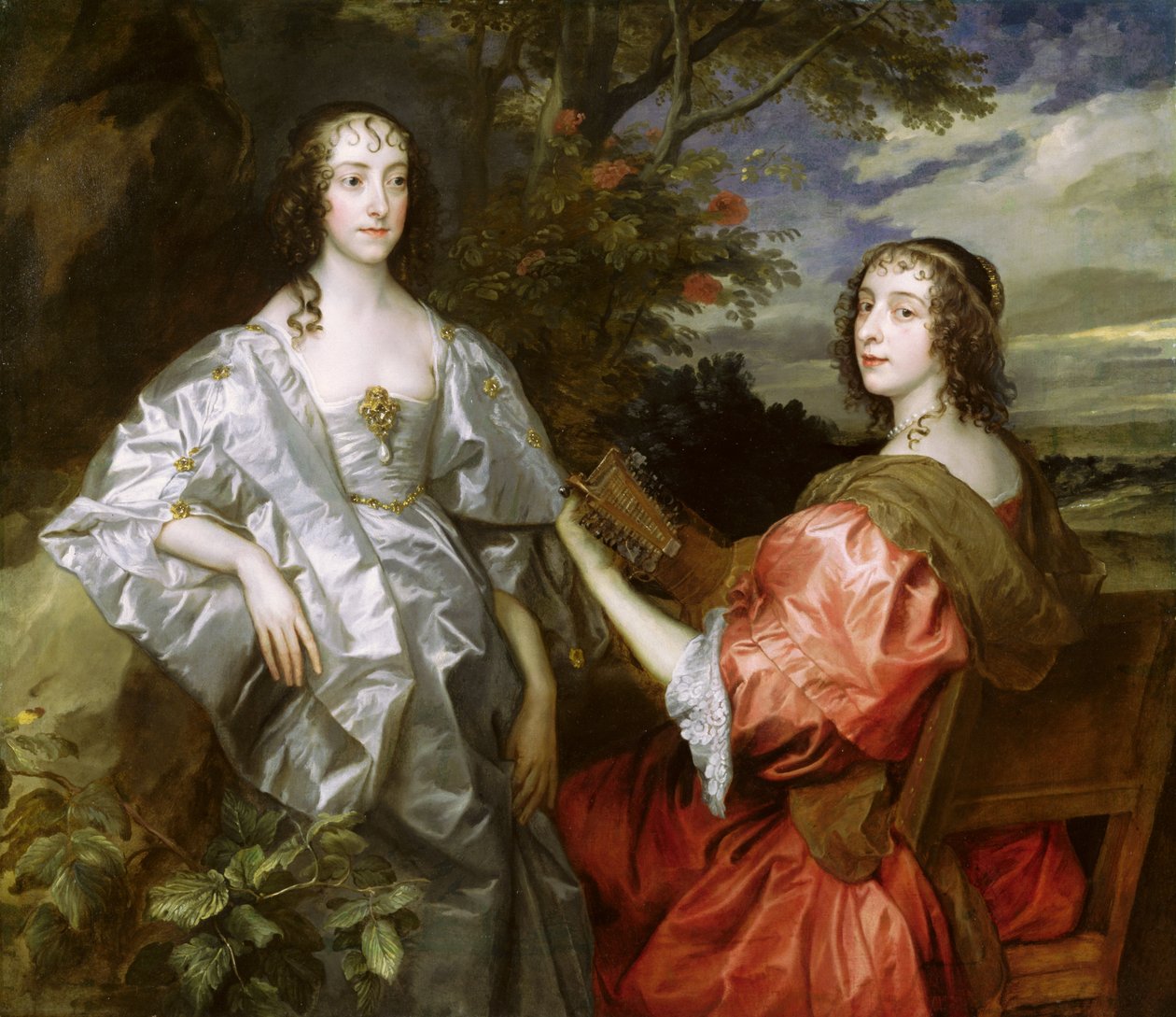 Katherine (1609-67) grevinne av Chesterfield, og Lucy (f.1608) grevinne av Huntingdon, ca. 1636-40 av Anthony van Dyck