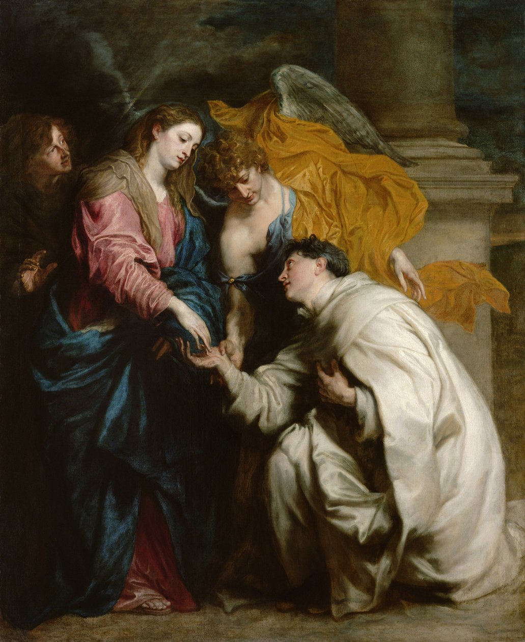 Visjonen til salige Hermann av Steinfeld, kjent som Joseph (1150-1230) - Maleri av Sir Anthonis (Anton eller Antoon) van Dyck (1599-1641), olje på lerret (160x128 cm) av Anthony van Dyck