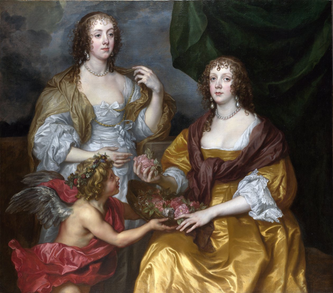 Damene Elisabeth Thimbleby og Dorothy Viscountess Andover av Anthony van Dyck