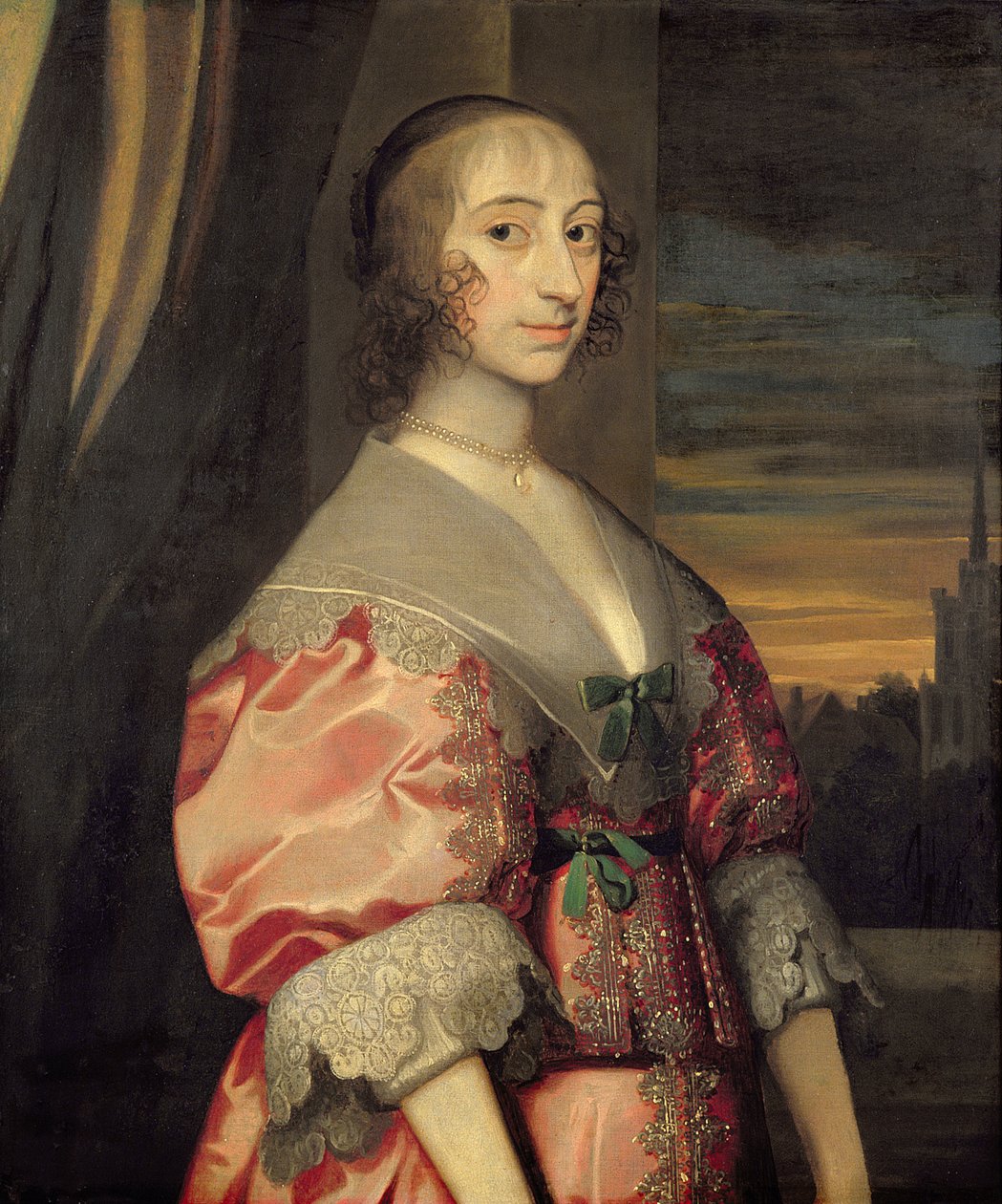Lady Hoghton, kone til den første baronetten, 1600-tallet av Anthony van Dyck