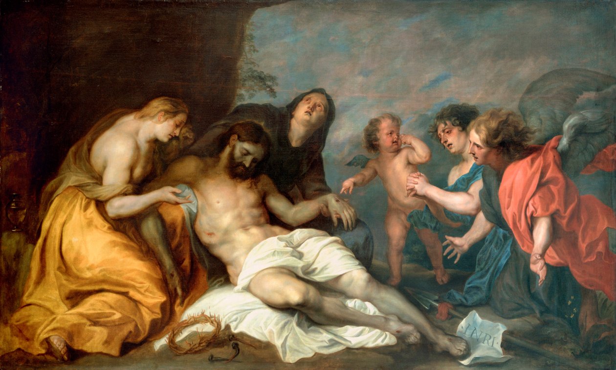 ""Lamentation sur la mort du christ"" (Klagsangen over Kristus) Maleri av Anthony (Anton eller Antoon) Van Dyck (1599-1641) Olje på lerret ca 1637-1640 Dim 156,5x257 cm Museo de Bellas Artes de Bilbao av Anthony van Dyck