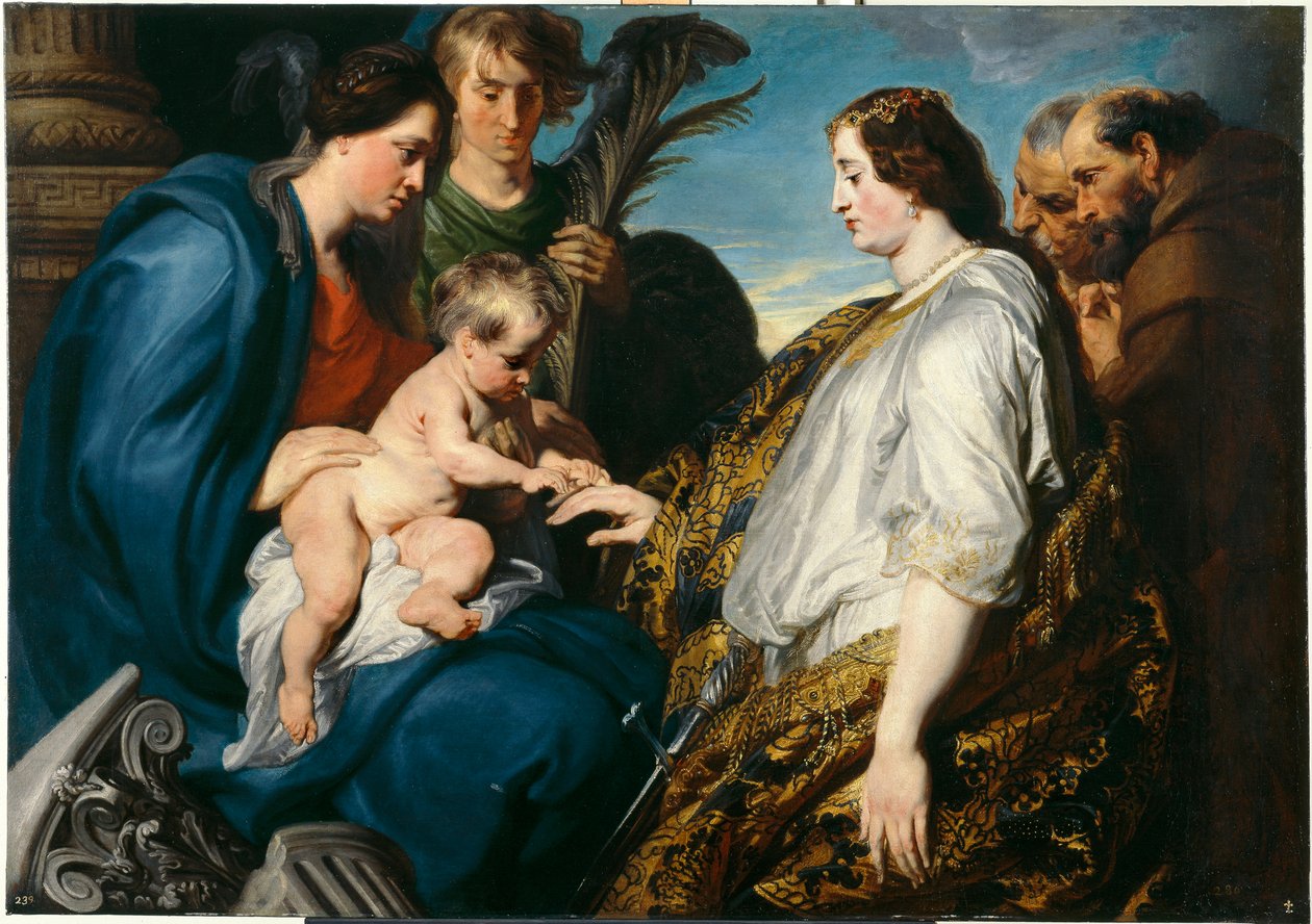 ""Le mariage mystique de sainte Catherine"" (The Mystical Marriage of Saint Catherine) Peinture d