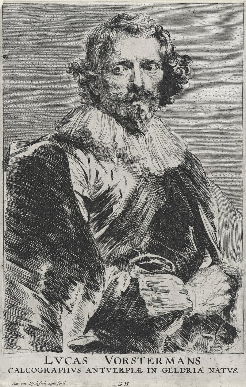 Lucas Vosterman, 1628-1632 (etsing på lagt papir med gravering) av Anthony van Dyck