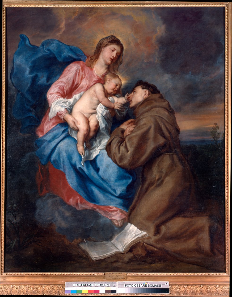 Madonna og barn med St. Antonius av Padua av Anthony van Dyck