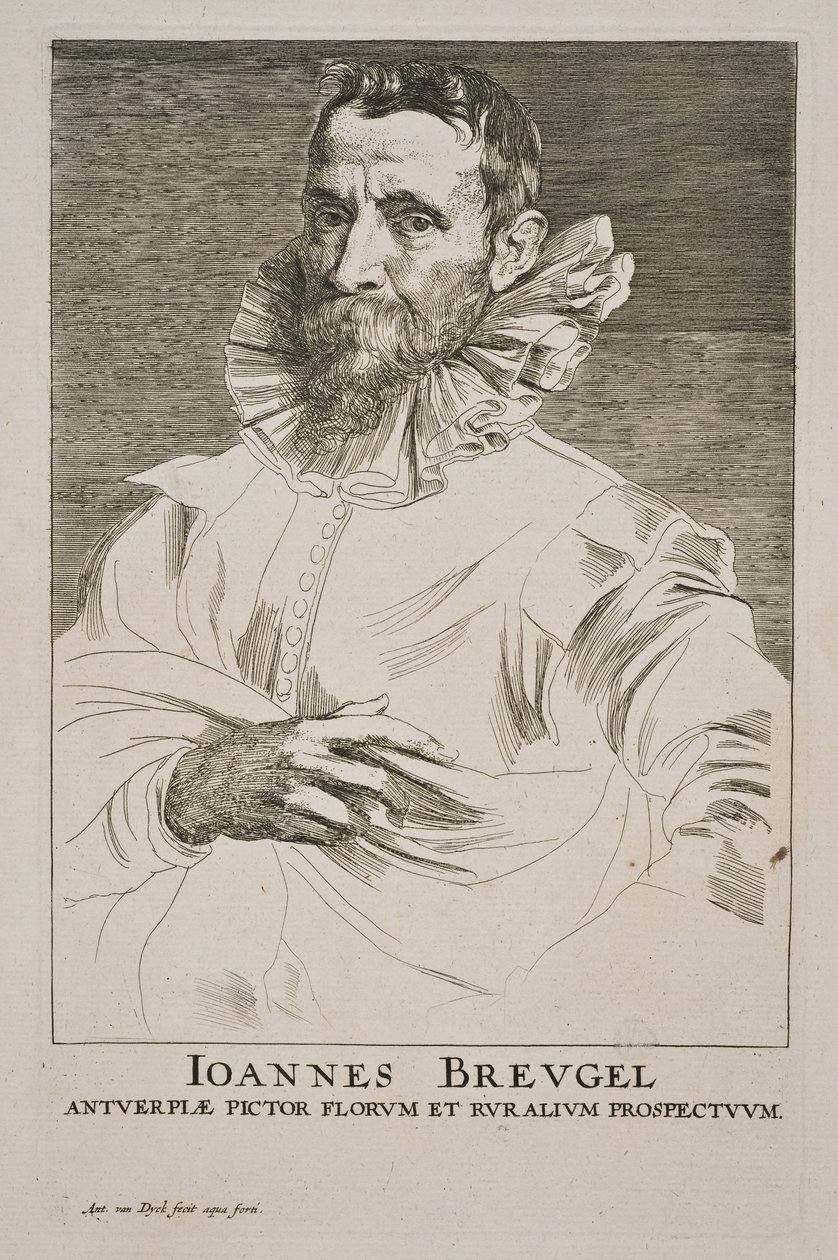 Portrett av Jan Brueghel den eldre av Anthony van Dyck