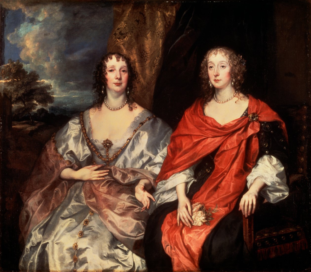 Portrett av Anne Dalkeith, og Anne Kirke, 1630-årene. av Anthony van Dyck
