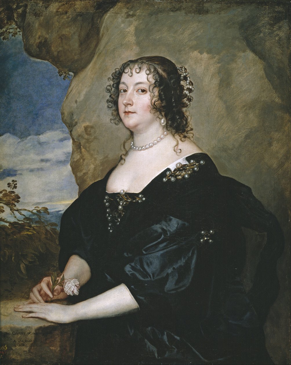 Portrett av Beatrice, grevinne av Oxford av Anthony van Dyck