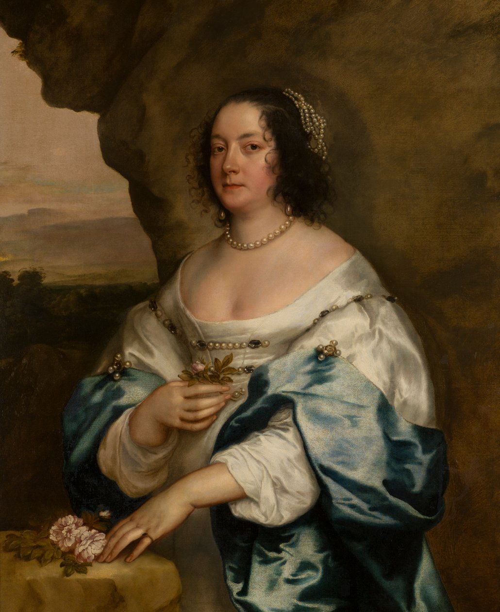 Portrett av Beatrix Hammond, grevinne av Oxford, ca. 1620-41 (olje på lerret) av Anthony van Dyck