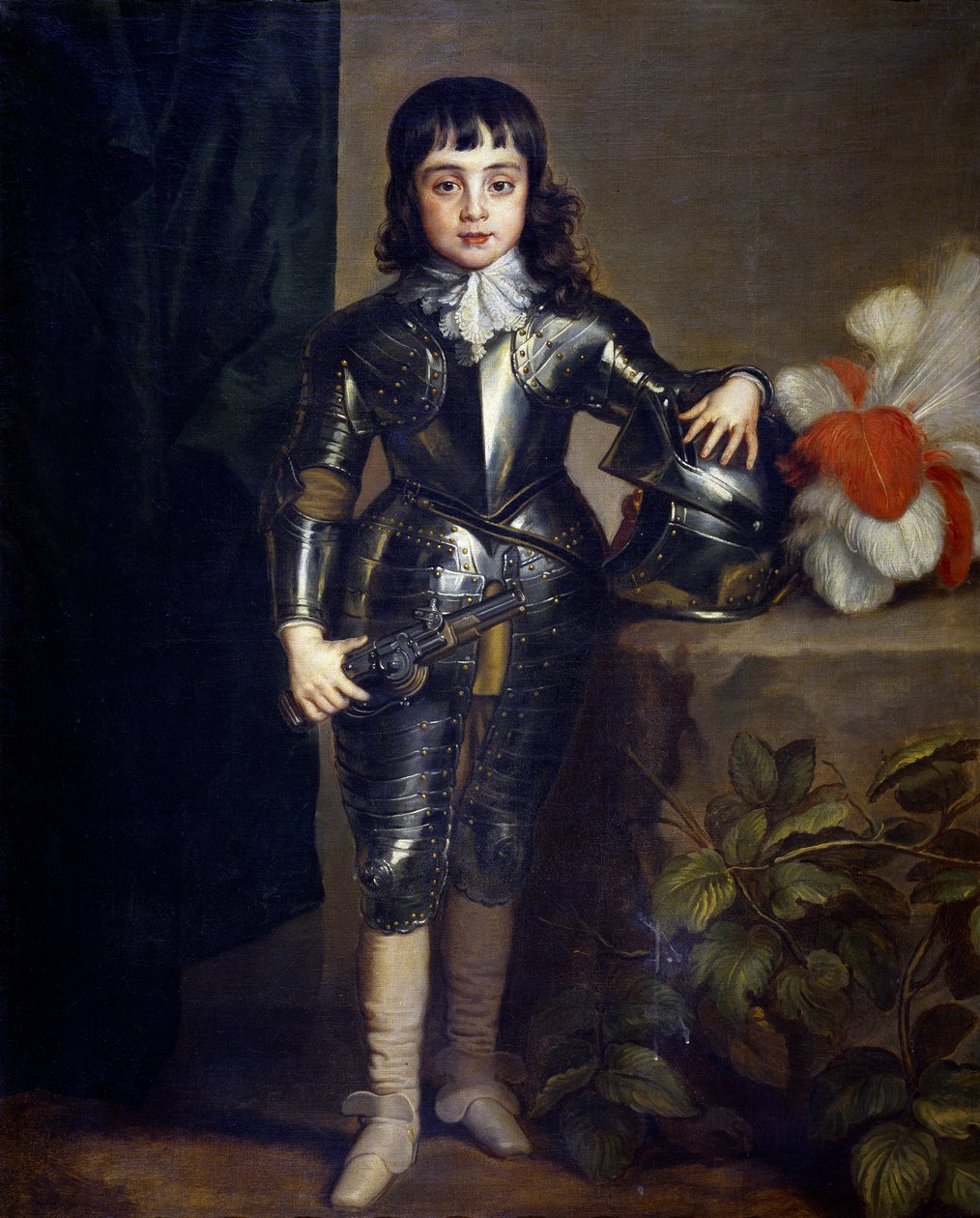 Portrett av Charles II av England (1630-1685) som barn - Dyck, Sir Anthony van (1599-1641) - ca 1637 - Olje på lerret - 135x109 - Museo del Prado, Madrid av Anthony van Dyck