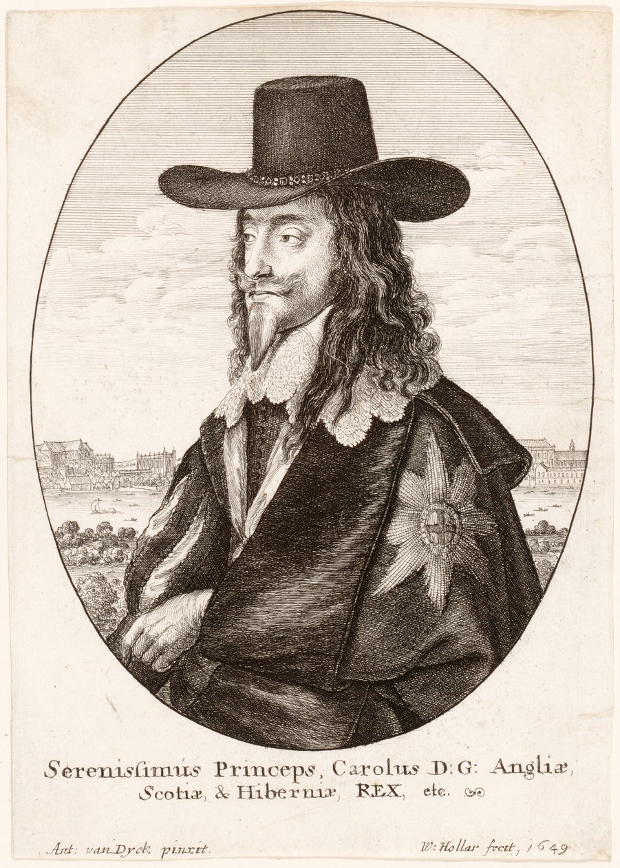 Portrett av Charles I, pub. 1649 av Anthony van Dyck