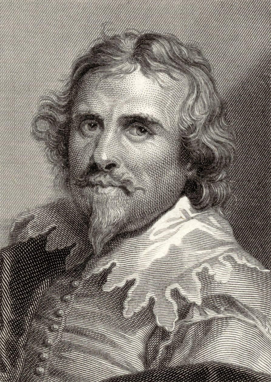 Portrett av Daniel Mytens (ca. 1590-1648) gravert av Edward Smith (gravering) av Anthony van Dyck
