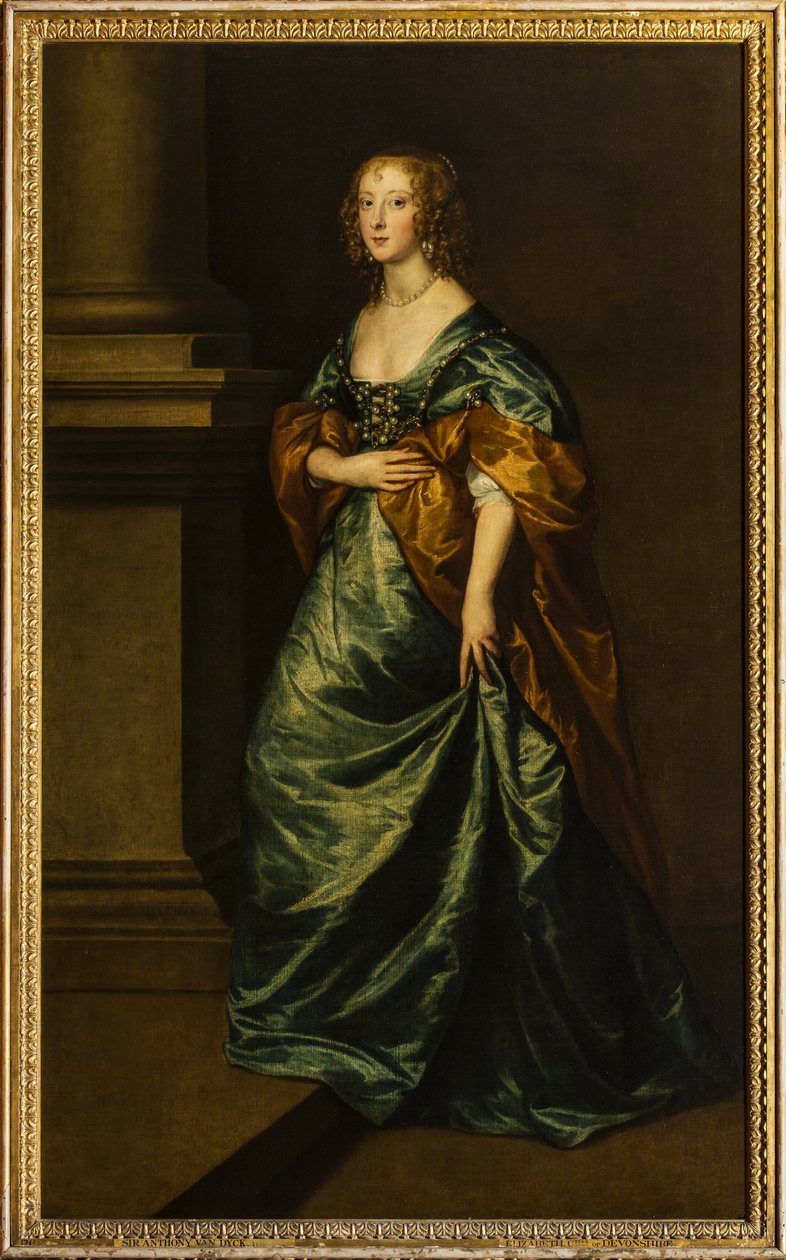 Portrett av Elizabeth Cecil, grevinne av Devonshire, ca. 1639 (olje på lerret) av Anthony van Dyck
