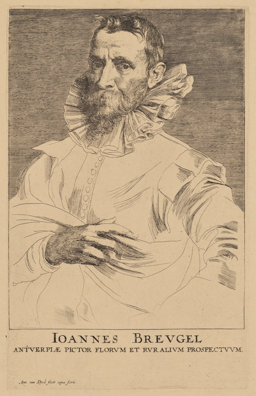 Portrett av Jan Bruegel den eldre av Anthony van Dyck