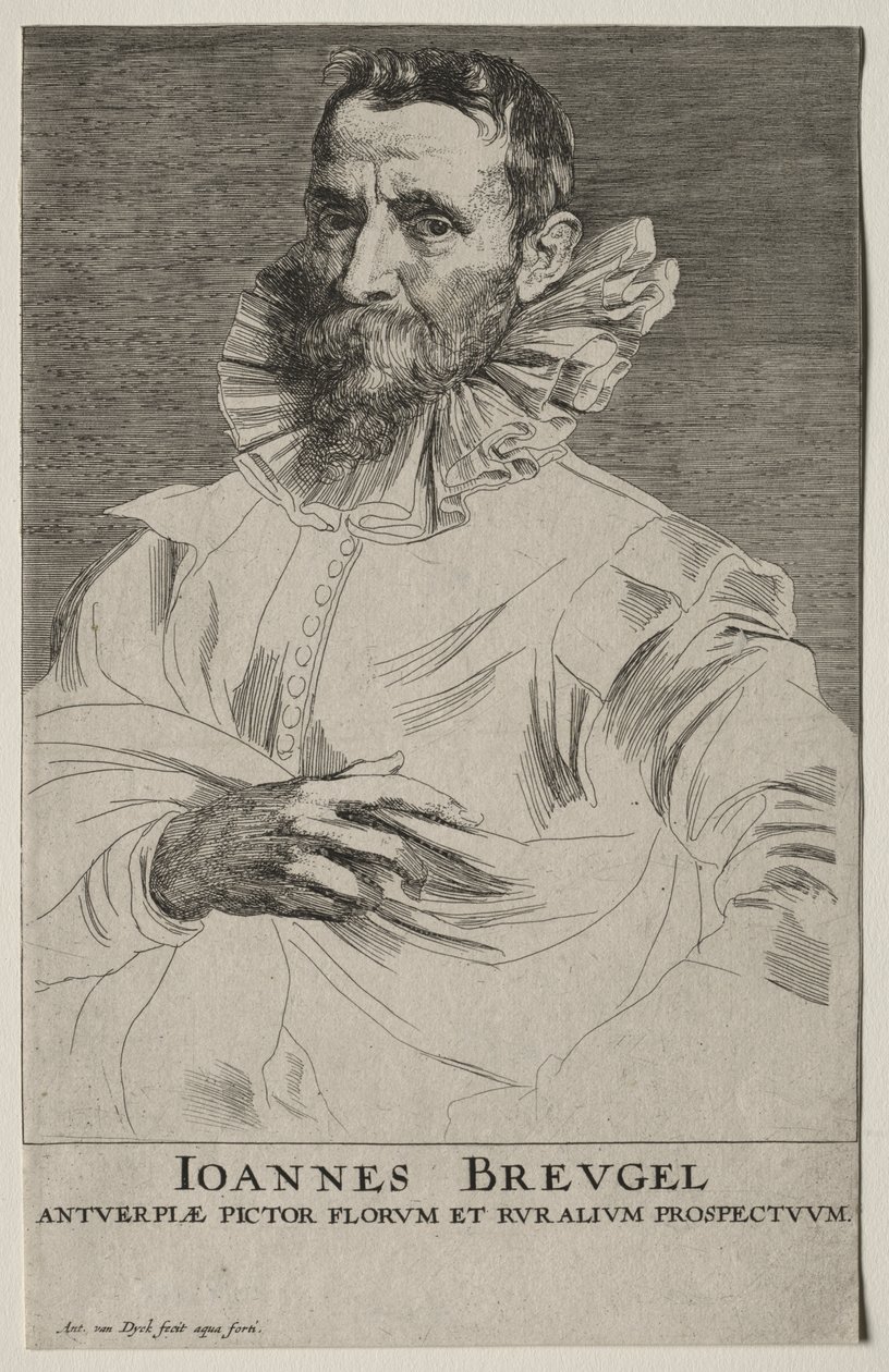 Portrett av Jan Brueghel av Anthony van Dyck