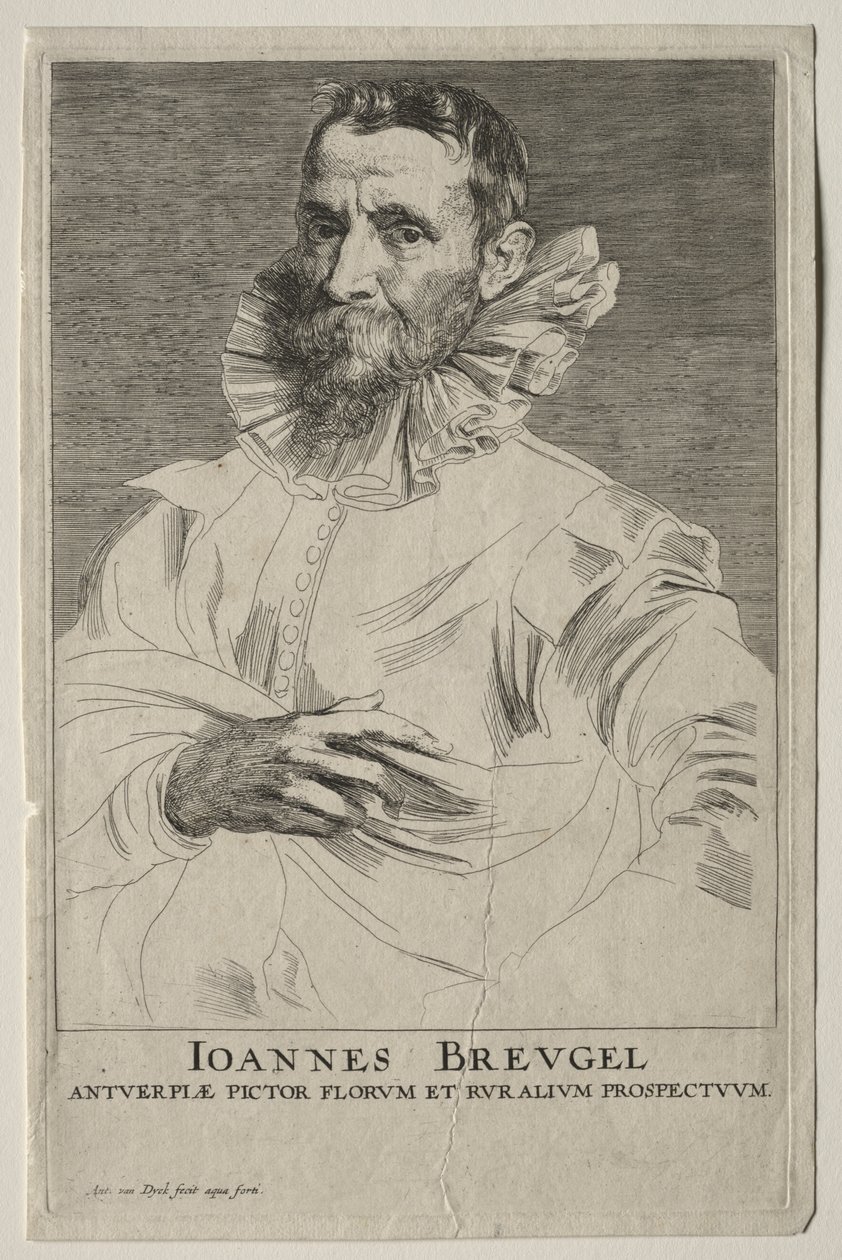 Portrett av Jan Brueghel av Anthony van Dyck